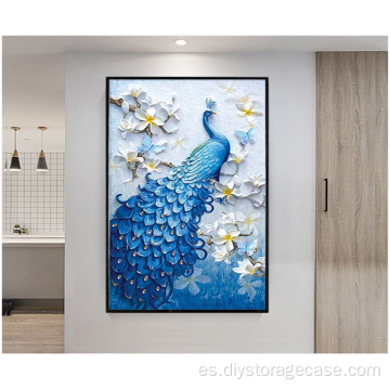 Peacock Cross Stitch Diamond Decorative Pintura 50 * 82